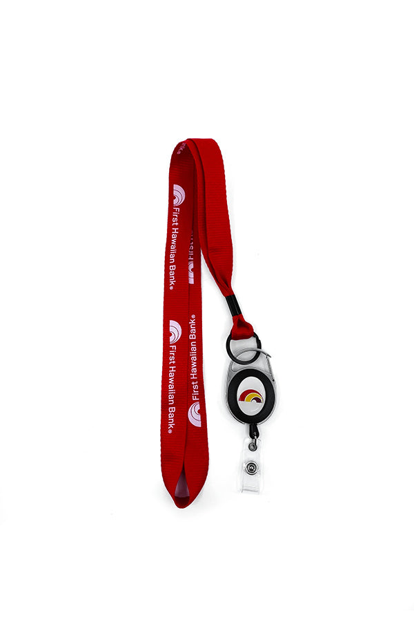 Lanyard and Retractable Badge Holder – First Hawaiian Bank Logo Store